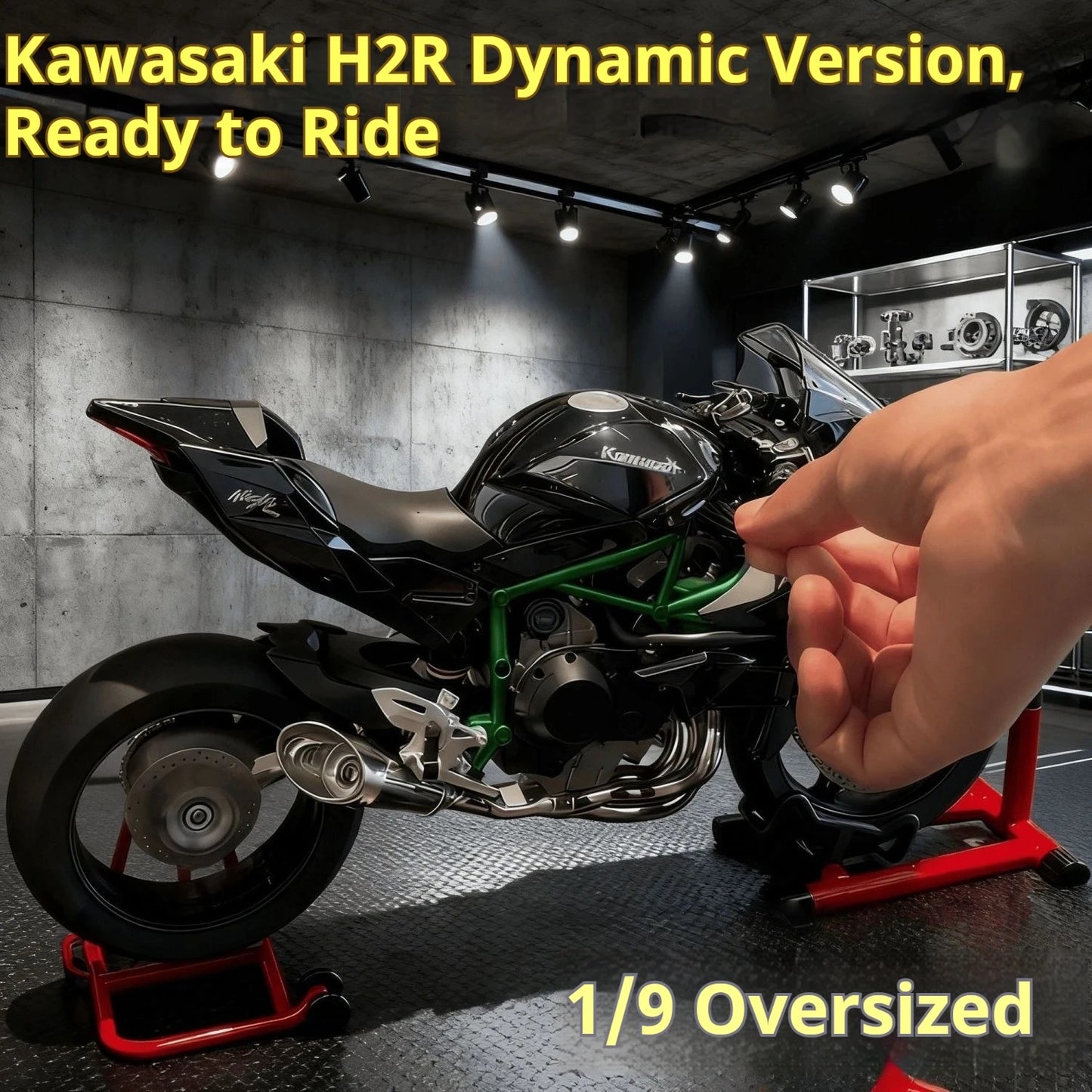 Replica 1:9 Kawasaki ninja h2r Artesanal
